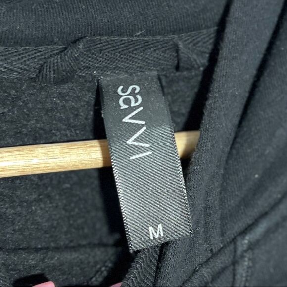 Savvi | Black Super Comfy Hoodie with graphic on arm and front Medium - Picture 5 of 5